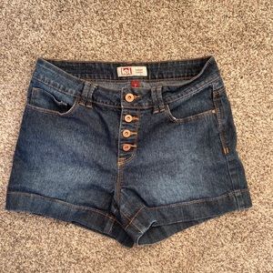 High Rise Denim Shorts